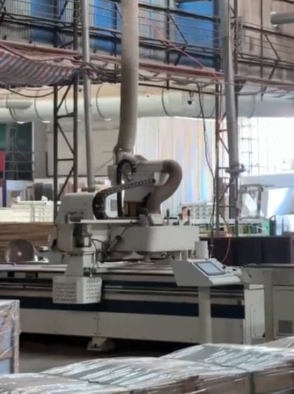 CNC machining equipment in the panel shop